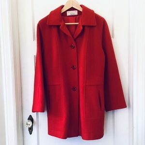 Classic Red Pea Coat
